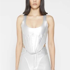 Manière De Voir Women's Metallic Corset Top